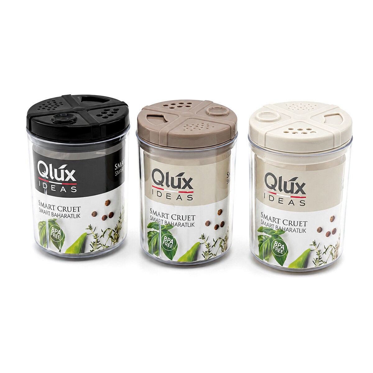 QLÜX L-00277 SMART BAHARATLIK & TUZLUK PLASTİK 300ML*24=K