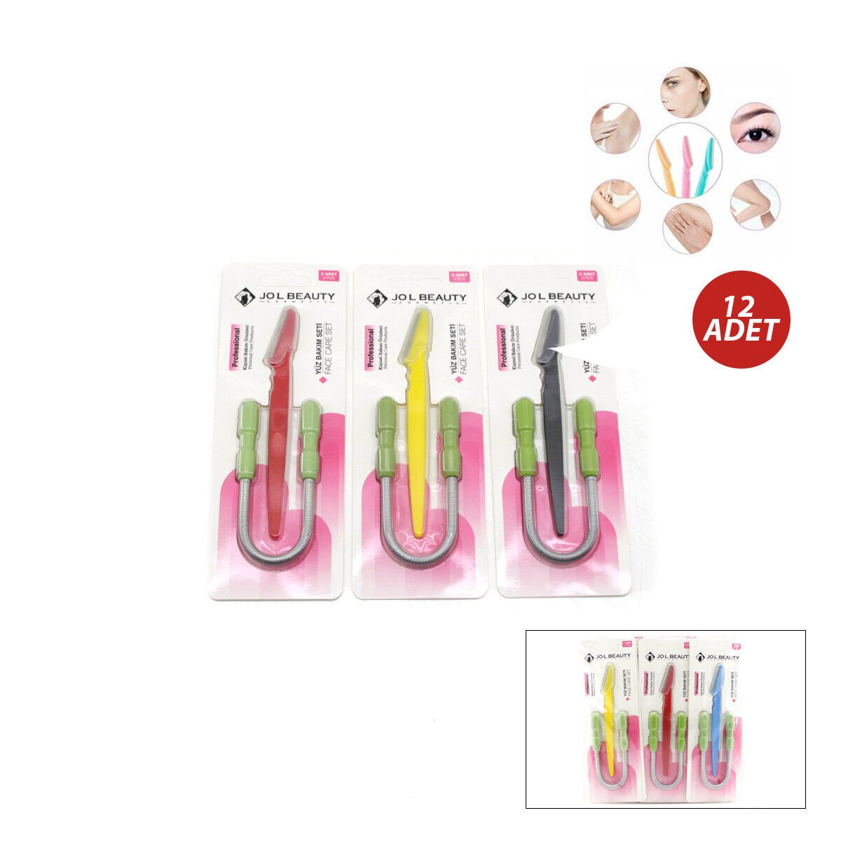 JOL BEAUTY JOL-040 ( 2CPS ) KAŞ USTURAS  & YANAK YAYI SET*12X40