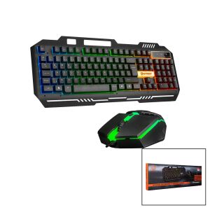 EVEREST HKM-X86 QUİN ( GÖKKUŞAĞI IŞIKLI )( USB KABLOLU ) KLAVYE & MOUSE ( SET ) 150CM KABLO*20