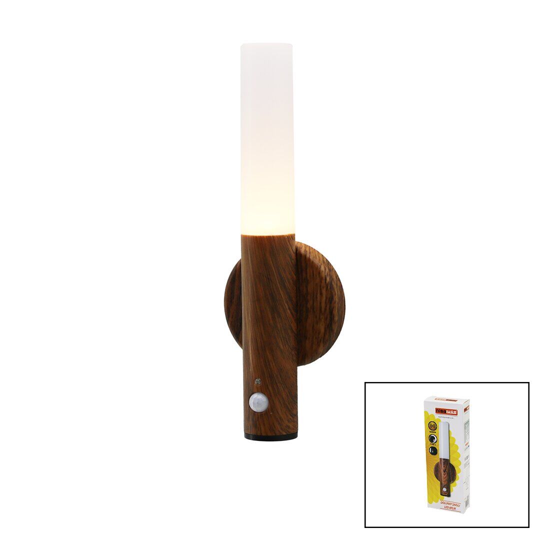 NİSALUCE EAMP-098/1 ( SENSÖRLÜ=1--3MT ) ( TYPE-C ŞARJLI ) ( GÜNIŞIĞI LED ) DOLUNAY LED APLİK LAMBA ( 1W )*50