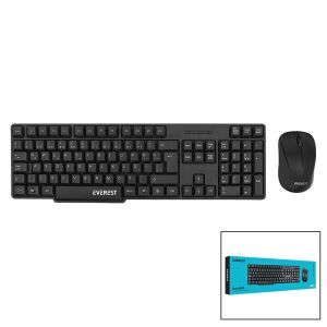 EVEREST KM-6852 ( KABLOSUZ ) İNCE ( KLAVYE & MOUSE ) SETİ  ( Q KALVYE )*20