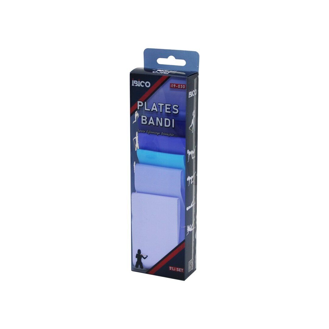 İBİCO İ19-030 ( 5PCS ) ( SİLİKON & ESNEK ) PLATES BANTI RENKLİ ( DİRENÇ = 10-15-20-30-40 SEVİYE )*100
