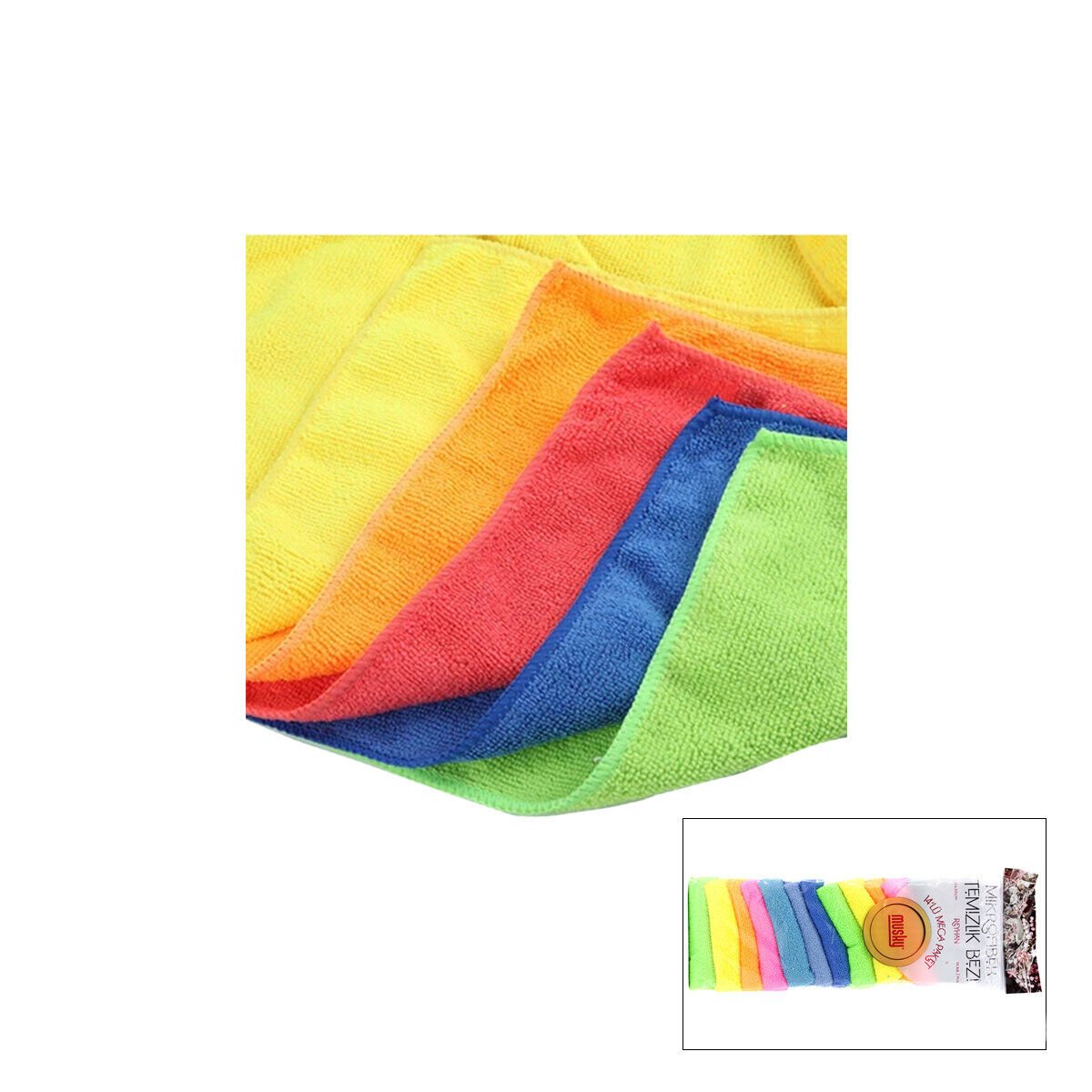 MUSKY REYHAN ( 14PCS ) MİKROFİBER TEMİZLİK BEZİ 30X30CM*1X100