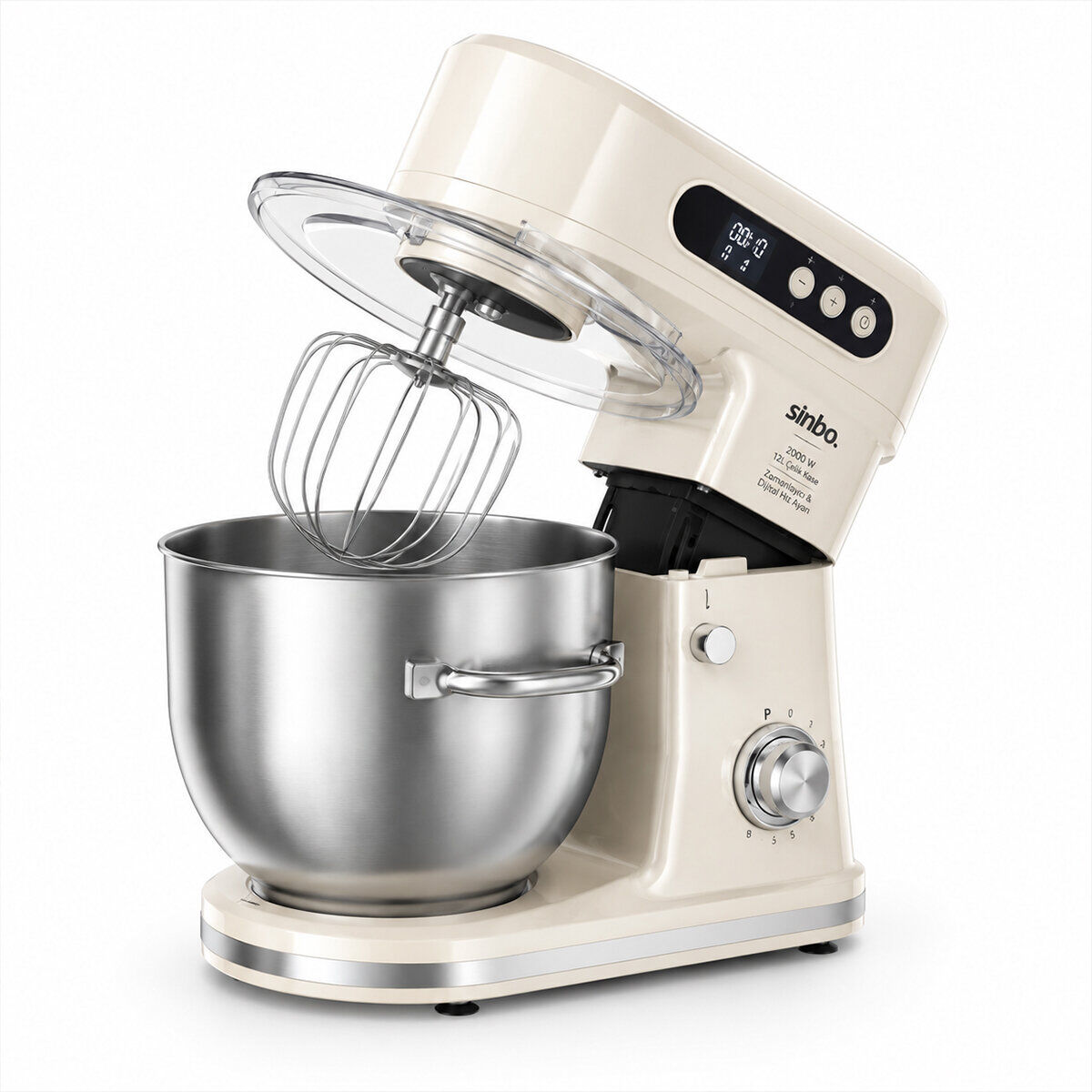 SİNBO SMX-2779 STANDLI MİKSER & BLENDER SETİ ( HAMUR YOĞURUCU & ÇIRPICI & KARIŞTIRICI ) (  8KADEM. HIZ AYAR )( 12LT HAZNE )( 2000W )*1