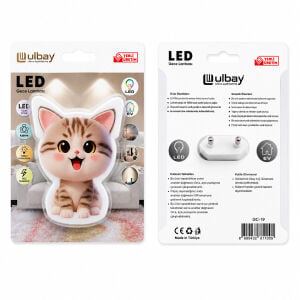 ULBAY GC-19 ( KEDİ ) LEDLİ GECE LAMBASI*10X20