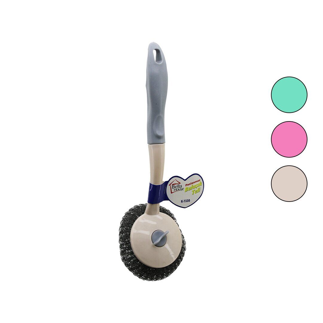 BELLA HOUSE K-7330 BULAŞIK TELİ UZUN SAPLI LÜKS*12X24