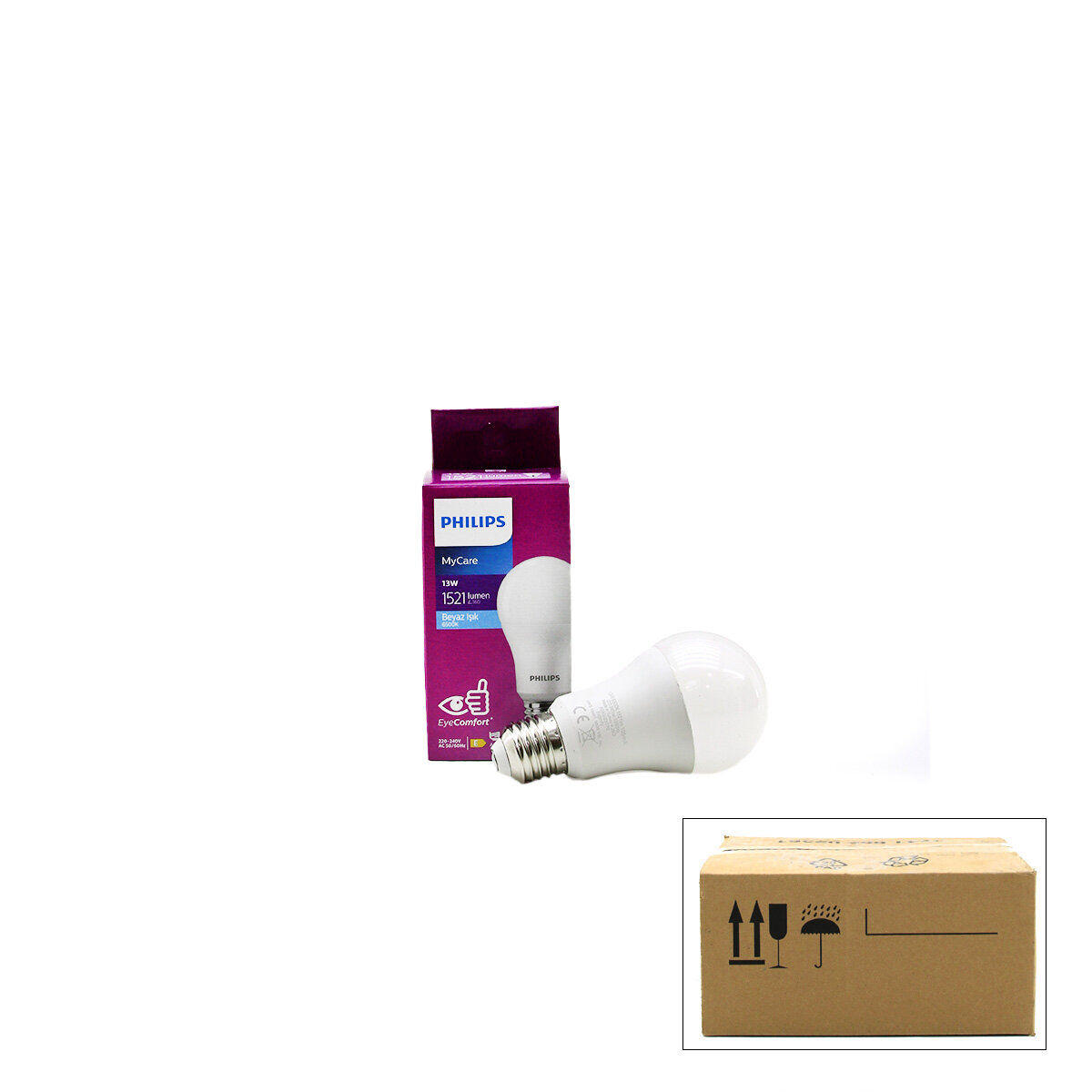 PHILIPS CODE-361744 00 MYCARE ( 13W=100W ) ( E27 ) LED AMPUL ( 1521 LUMEN & 6500K BEYAZ IŞIK ) ( 15.000 SAATE VARAN ÖMÜR )*12=K