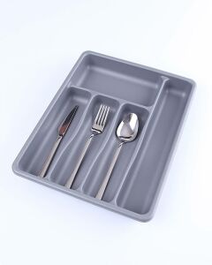 BARONESS BRNS-10894 ( GRİ & 5 BÖLMELİ ) ÇEKMECE İÇİ KAŞIKLIK*24