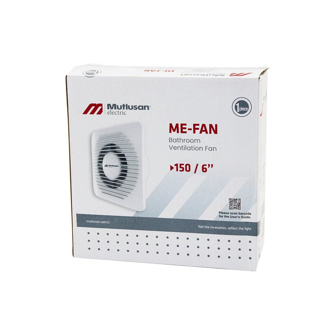 MUTLUSAN-001 211 000 150 00 00 ME-FAN (150) (6'') BANYO TUVALET HAVALANDIRMA ASPİRATÖRÜ (20W) (2800RPM) (160M3/H)*12