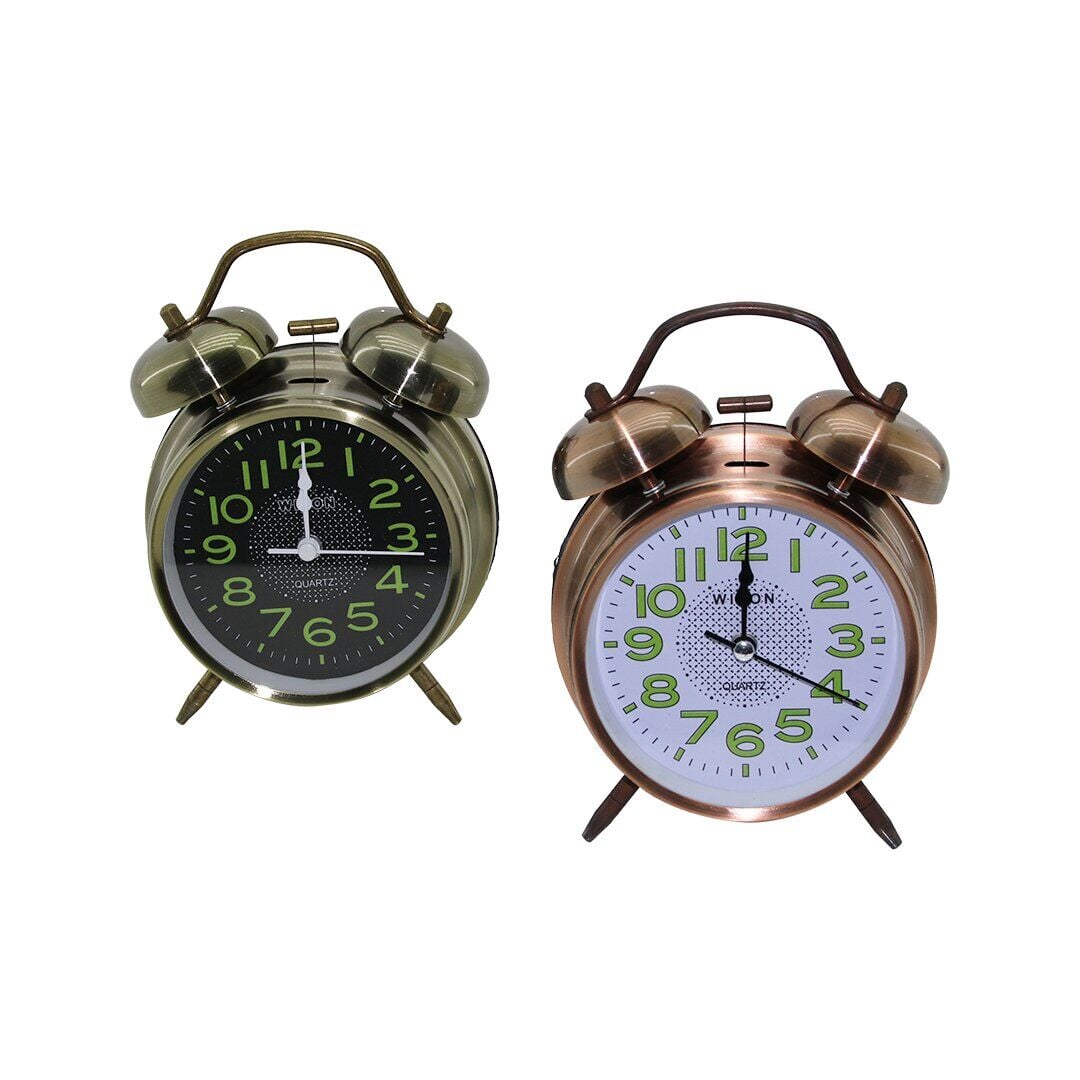 WISON WS-101 ( BÜYÜK & ÇAP: 10CM ) MASA ÇALAR SAAT BÜYÜK ( FOSFORLU RAKAMLAR )*60