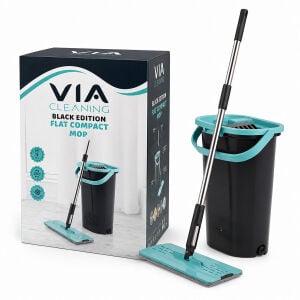 VIA VMT-213 ( 10LT ) ( 360°DÖNEBİLİR SAP & MİKROFİBER BEZ ) KOVA MOP TEMİZLİK SETİ*1