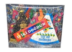 RENGARENK ŞEFFAF KÜÇÜK PARTİ SETİ TAKIM SÜS*24