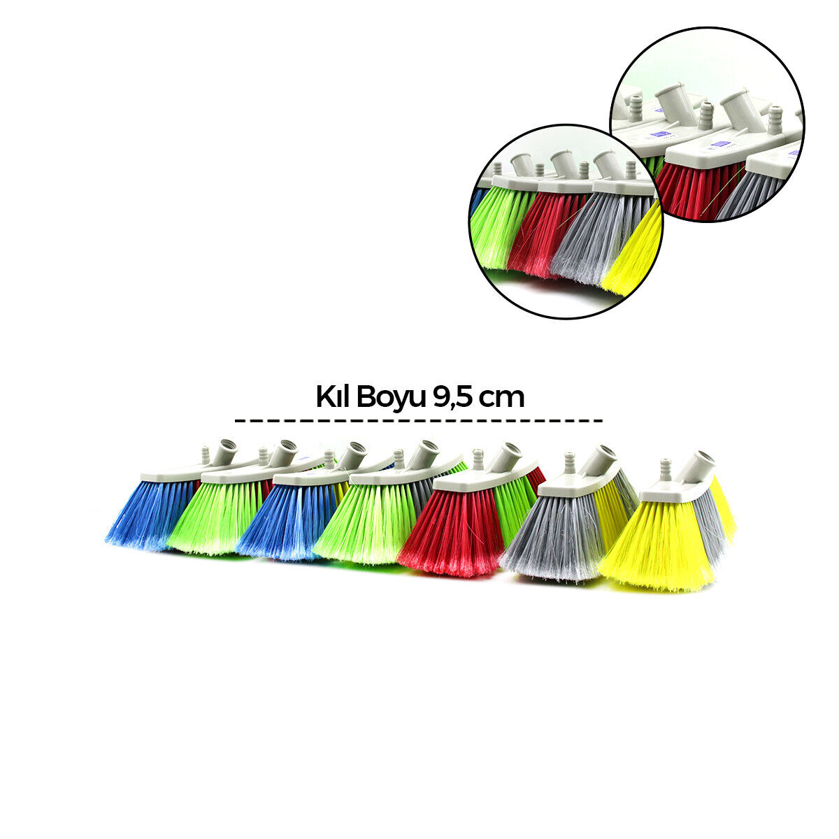 GÜNSAN ( -013 212 ) ( 9.5CM=KIL BOYU ) ( 8 SIRA ) (BATTAL) OTO YIKAMA FIRÇASI (YUMUŞAK DOKU) (OTO & CAM & ISLAK ZEMİN)*12=K