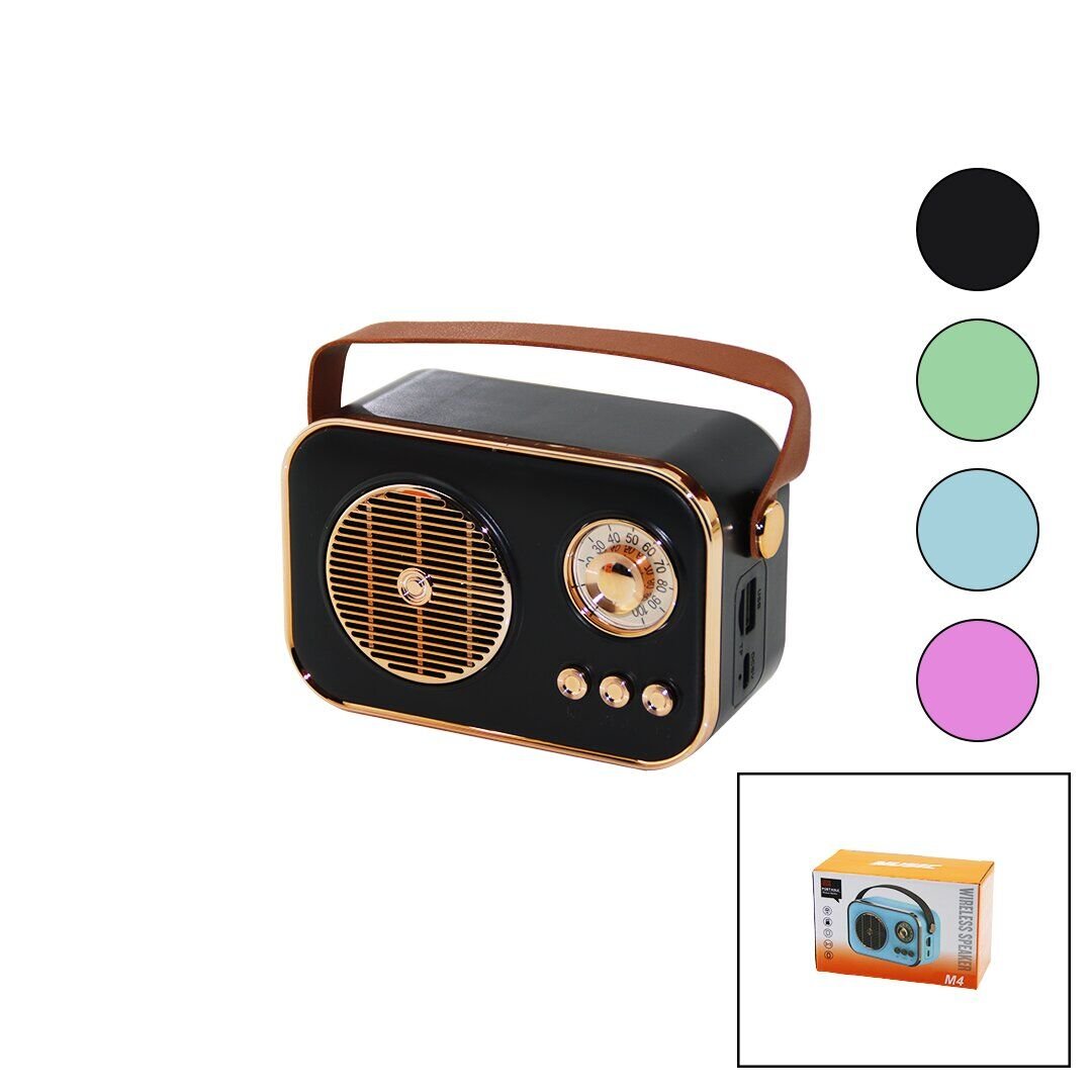 PLATOON PL-4641 (WİRELESS) HOPARLÖR & SPEAKER (IŞIKLI) (USB ŞARJLI) (RENKLİ KASA & BRONZ ÇERÇEVE)(USB & DC 5V & TF)*80