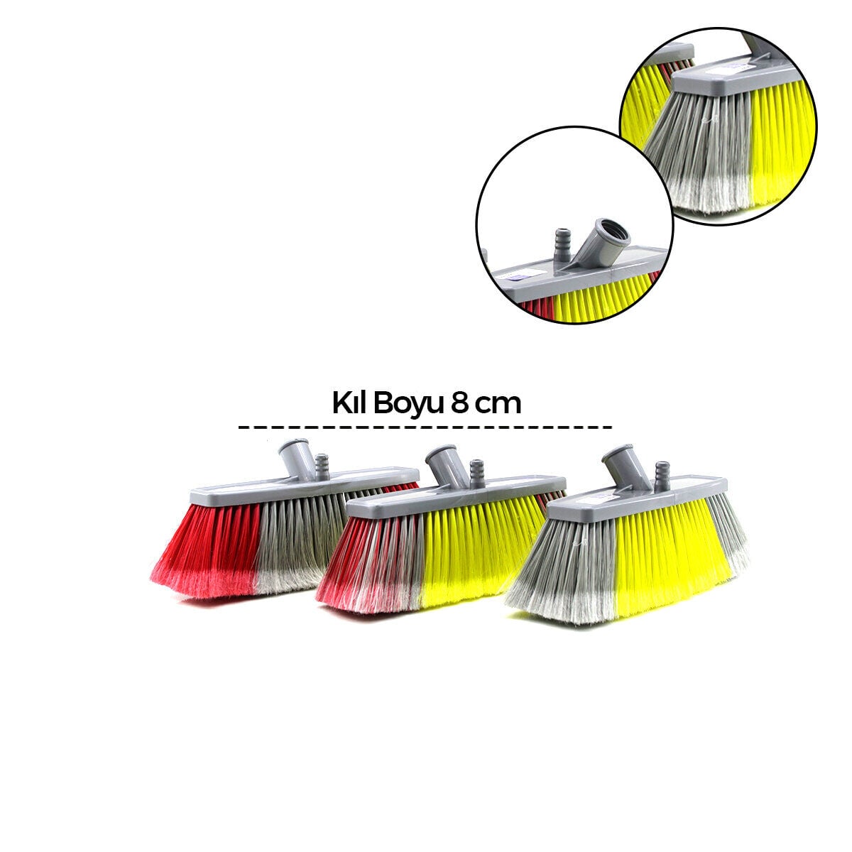 GÜNSAN ( -013 211 ) ( 8CM=KIL BOYU ) ( 8 SIRA ) (BATTAL) OTO YIKAMA FIRÇASI (YUMUŞAK DOKU) (OTO & CAM & ISLAK ZEMİN)*12=K