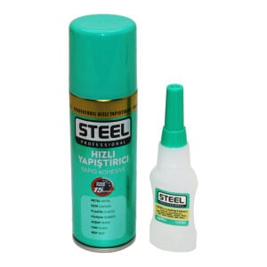 STEEL CK-6361 ( 100ML+20GR=BRÜT ) HIZLI YAPIŞTIRICI (MDF-AHŞAP-METAL-DERİ-KAUÇUK-PLASTİK-CAM)*12X1