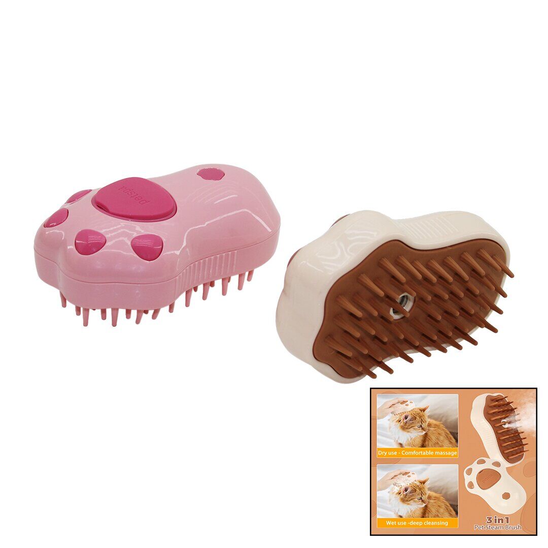 PETSPA BAYSA-1562 JY-08 (PATİ ŞEKİL& USB ŞARJLI) (BUHARLI=SU HAZNELİ) KEDİ& KÖPEK& EVCİL HAYVAN (YIKAMA) FIRÇASI ( PET SHOP )*150