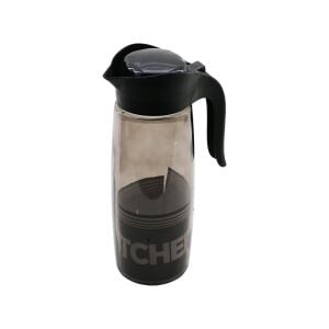 QLUX C-00357 SİYAH İNCİ ( DÜZ SİYAH ŞEFFAF CAM ) SÜRAHİ ( 1500 CC ) (AÇ-KAPA MANDALLI PLASTİK KAPAK) ( ʃ=ŞEKİL PLS.KULP )*6=K