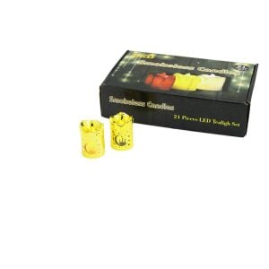 SMOKELESS CANDLES SDR-LM-002 ( LED MUM ) RAMAZAN LED IŞIK ( PİLLİ ) ( GOLD & PLASTİK )*24X40