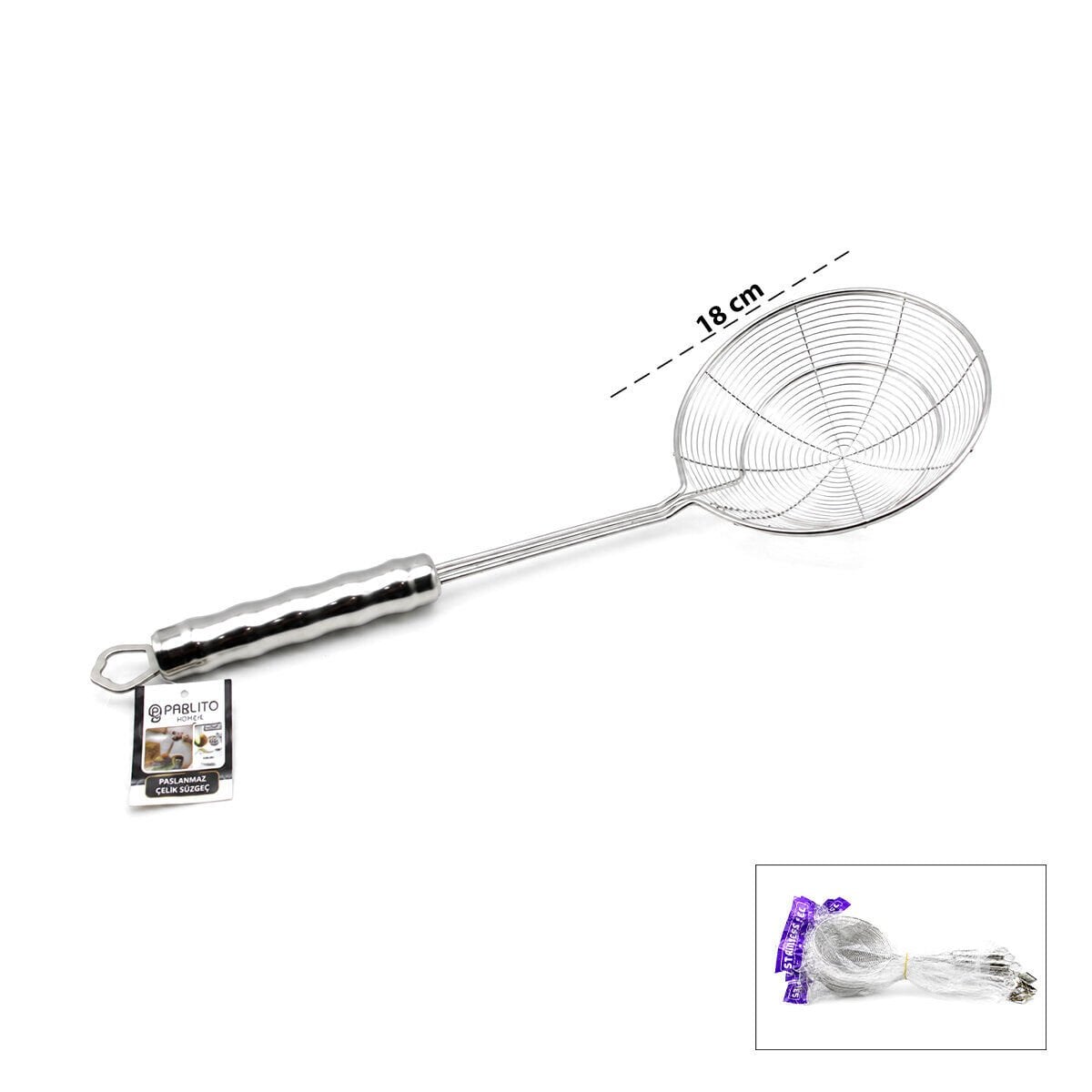 PABLITO PBT-953 18CM.SAPLI METAL KEVGİR*10X15