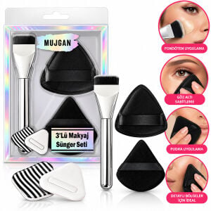 MUJGAN MJGN-1011 ( 3PCS ) MAKYAJ SÜNGER SET*12X30
