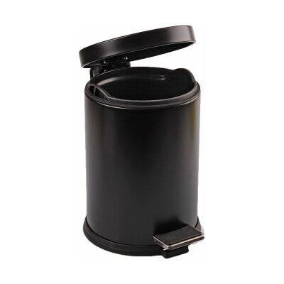 LALEZAR TEMA LZR-813-S ( 5LT ) ( SİYAH ) PEDALLI METAL ÇÖP KOVASI*8