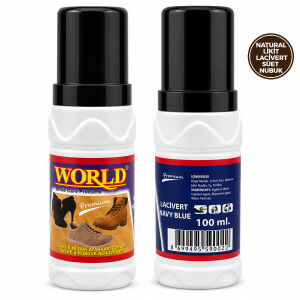 WORLD ( SÜET NUBUK ) ( LİKİT ) ( LACİVERT ) AYAKKABI BOYASI 100ML*12X8