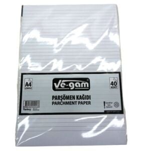 VE-GAM A4 ( 40PCS ) ( ÇİZGİLİ ) PARŞÖMEN KAĞIDI*100