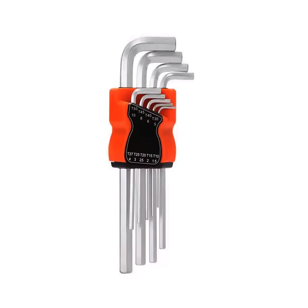 ŞAHİN TOOLS ŞHT-071 ( 9PCS ) ( KROM ) ( UZUN & DÜZ ) ALYAN ANAHTAR SETİ ( M-2 ) ( 50HRC )*60