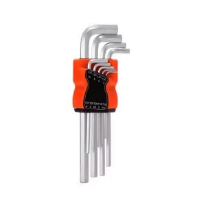 ŞAHİN TOOLS ŞHT-071 ( 9PCS ) ( KROM ) ( UZUN & DÜZ ) ALYAN ANAHTAR SETİ ( M-2 ) ( 50HRC )*60