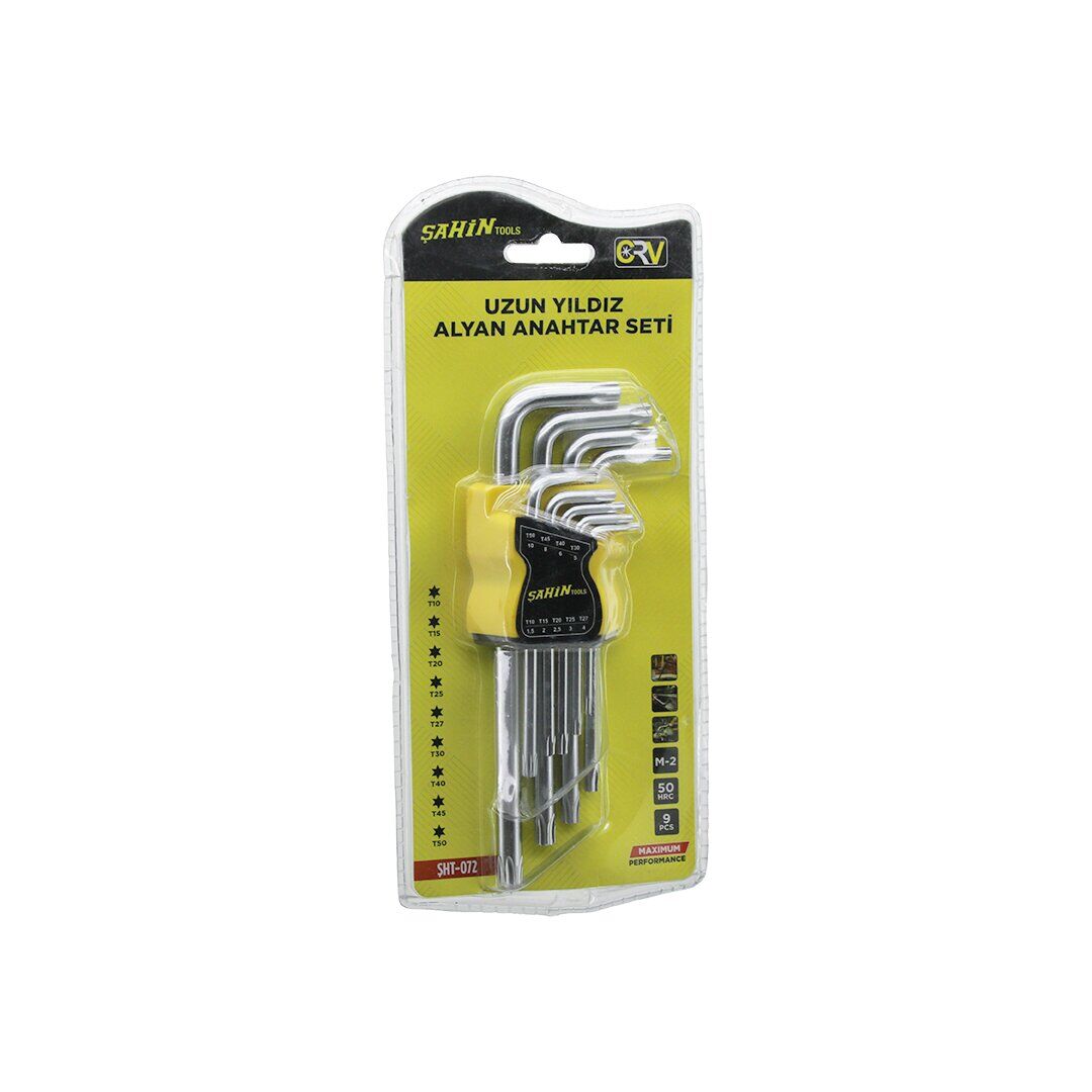 ŞAHİN TOOLS FUJİ ŞHT-072 UZUN YILDIZ ALYAN 9PCS*60