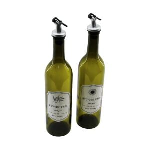 ZNC İNFLUX ZNC-001 ( YEŞİL ) ( CAM ) YAĞDANLIK ŞİŞE ( 750ML ) ( PLASTİK KİLİTLİ KAPAK )*24=K