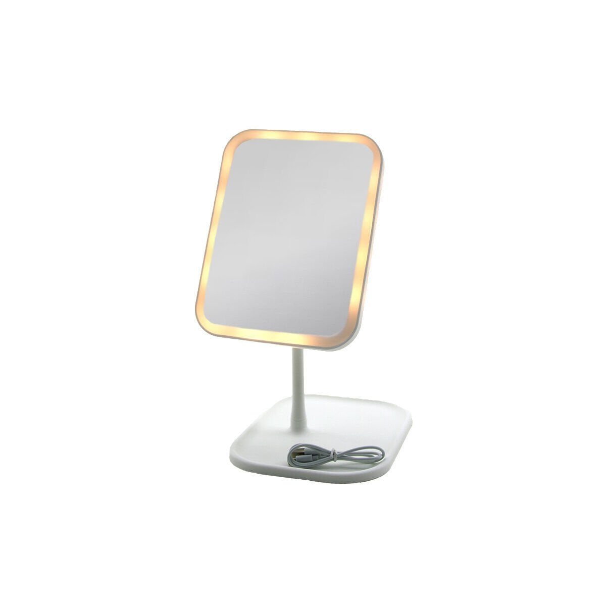 İBİCO İ11-017 ( DİKDÖRTGEN ) ( 7'' ) ( LEDLİ & USB ŞARJLI ) MAKYAJ AYNASI ( 90° AÇI AYARLI ) ( TAKILI AYAK ) ( RENKLİ PLS )*60