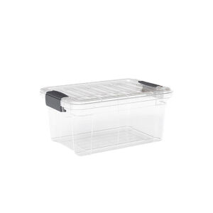 DÜNYA DP-33116-102 ( 34LT ) ( ŞEFFAF ) ÇOK AMAÇLI SAKLAMA KUTUSU & ORGANİZER ( KİLİTLİ KAPAK ) ( 361X526X236MM )*8=K