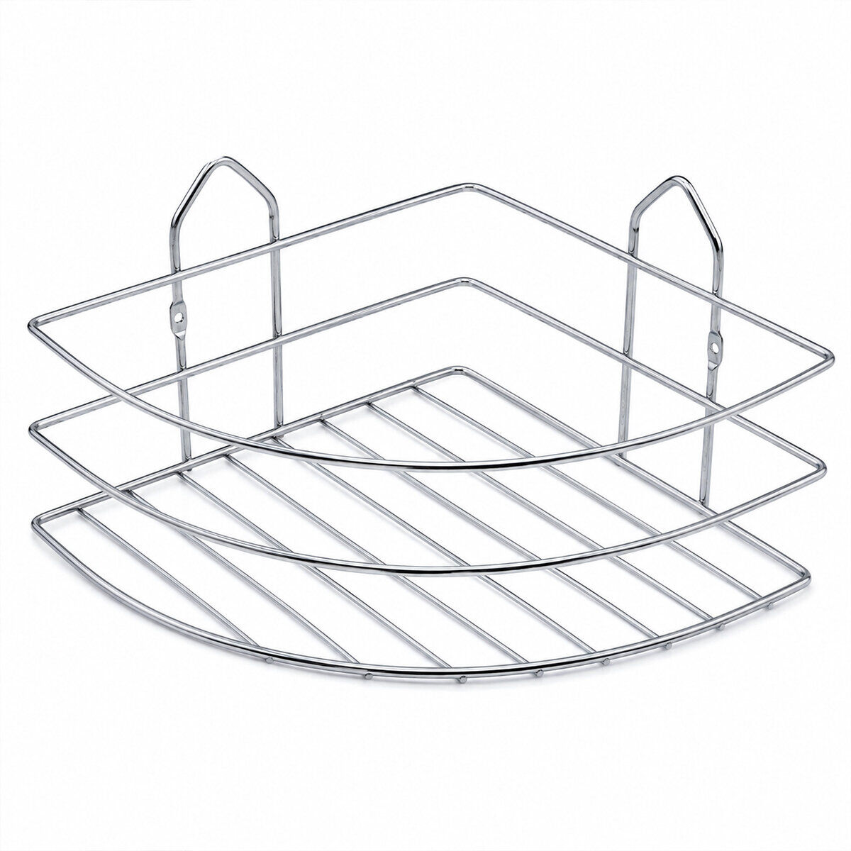 K13-096 ( TEK KATLI & ÜÇGEN ) ( KROM ) ( METAL ) BANYO KÖŞELİK & DUŞKABİN RAF*60