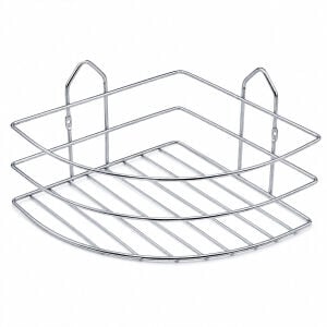 KRT-1148 EKO-01 ( TEK KATLI & ÜÇGEN ) ( KROM ) ( METAL ) BANYO KÖŞELİK & DUŞKABİN RAF*50