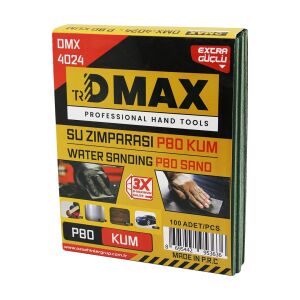 DMAX DMX-4024 ( P80 KUM ) ( KAĞIT ) ( SU ZIMPARASI ) ( 230X280MM ) ( KULLANIM= BOYA - METAL - AHŞAP - OTO )*100X10