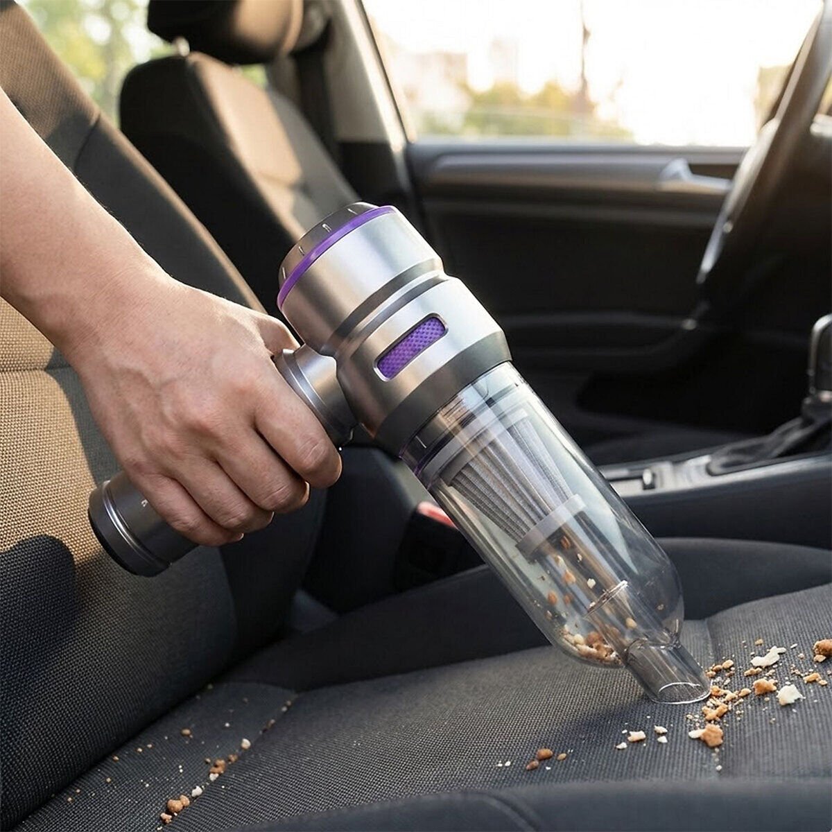 Q-MAX PS-080 ( OTO ARAÇ ) ( TYPE-C SARJLI ) EL TİPİ BASINÇLI HAVA ÜFLEME & SÜPÜRGE MAKİNE ( MİKROFİBER BEZ ) ( 8 BAŞLIK ) *40