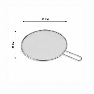 İBİCO İ22-424 ( LUX & KROM ) ( SAPLI ) ( 25CM ) TEL YAĞ SIÇRATMAZ ( METAL ÇERÇEVE & SAP ) ( SAP=17CM )*12X12