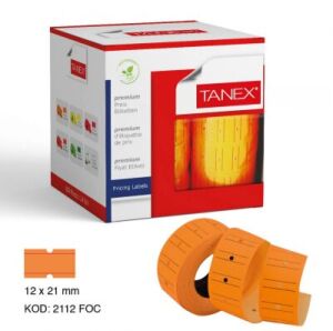 TANEX TURUNCU FİYAT ETİKETİ 12X21MM*24X24
