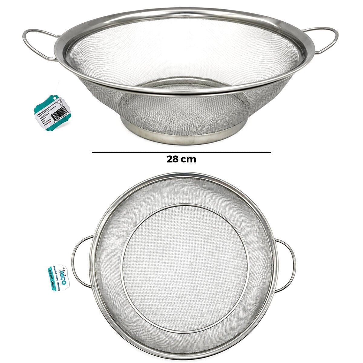İBİCO İ22-417 ( 28CM ) ( METAL KULPLU ) TEL SEPET SÜZGEÇ*100