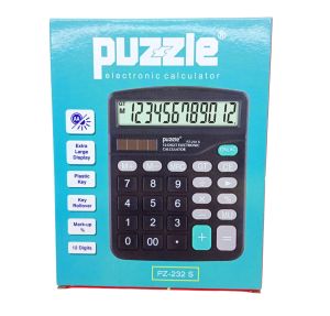 PUZZLE PZ-232S ( 12 HANELİ ) HESAP MAKİNESİ*100