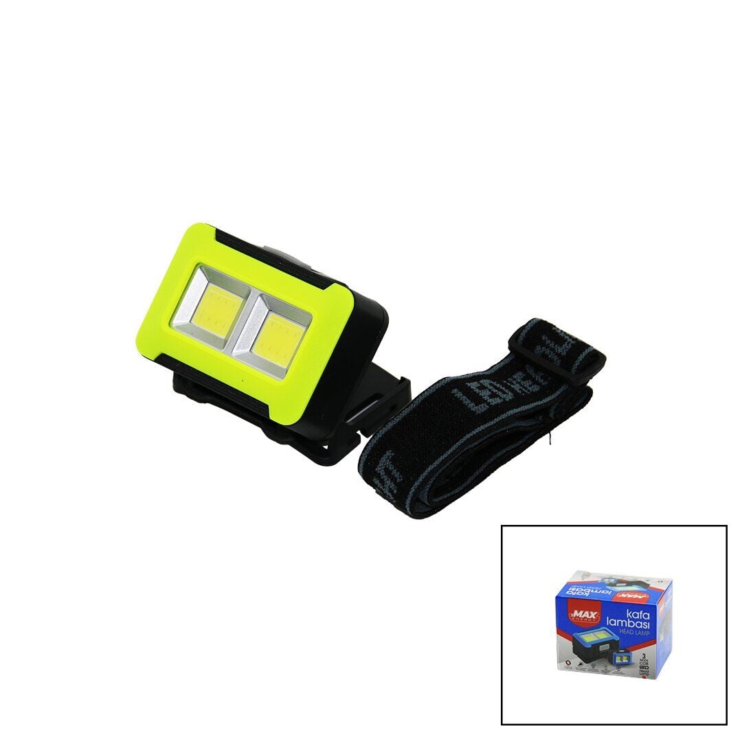 ZMAX ENERGY MAX-3148 (PİLLİ) (3W COB LED) KAFA LAMBASI FENER (3-KADEME IŞIK AYARI & FLAŞÖR ) (4.5V) (150LÜMEN)*192