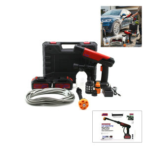 AHMA A-130 OTO & ARAÇ YIKAMA MAKİNESİ ( ŞARJLI & YEDEK BATARYALI ) (135W & 19000 RPM) (12000 mAh & 21V)(0.62bar)*10