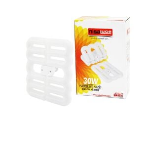 NİSALUCE EAMP-096/B ( 30W & E27 ) FLOWER ( KATLANIR& 4B ŞEKİL ) ( 16X21CM ) BEYAZ LED LAMBA AMPUL (2700LÜMEN& 6500K)*48