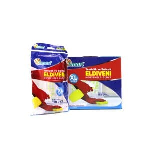 KSMART K-1308 ( XL ) ( NO-10-10.5 ) ( PLASTİK ) TEMİZLİK & BULAŞIK ELDİVENİ ( DOĞAL PAMUK ASTARLI ) ( YÜKSEK DİRENÇLİ )*30X10