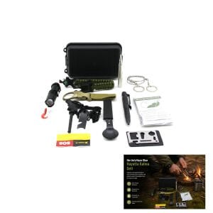 MAKAMP-052 ( 12PCS ) HAYATTA KALMA KİTİ & KAMP MALZEME SETİ ( EL FENER-PUSULALI BİLEKLİK-ATEŞ BAŞLATICI-TAKTİK KALEM-KAŞIK ÇATAL-TEL TESTERE-TERMAL BAT.-TAKTİK KEMER ASK.-İĞNE-SOS KART)*1