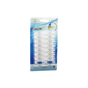 İBİCO İ10-013 CY-22 ( 16PCS ) ( KALIN KABLO ) KABLO TUTUCU KLİPS (YAPIŞKANLI) ( ŞEFFAF PLASTİK MİKA KRİSTAL )*20X16