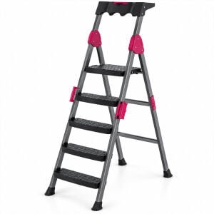 LORENZO MRD-104 ( 4+1 ) BASAMAKLI METAL MERDİVEN ( 150KG.TAŞIMA )*1