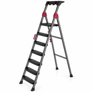LORENZO MRD-106 ( 6+1 ) BASAMAKLI METAL MERDİVEN ( 150KG.TAŞIMA )*1